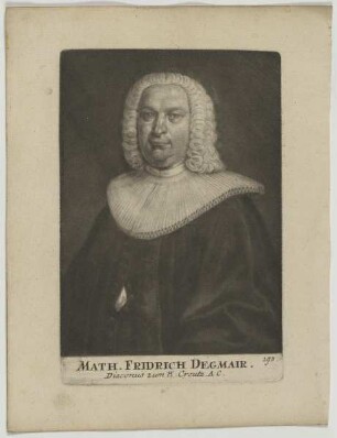 Bildnis des Matthäus Friedrich Degmair