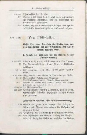476-1517 Das Mittelalter.