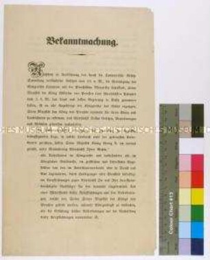 Bekanntmachung über die Annexion des Königreichs Hannover durch das Königreich Preußen in Folge des Deutschen Krieges