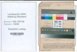 Entnazifizierung Ludwig Sauerland , geb. 19.11.1908 (Bahninspektor)