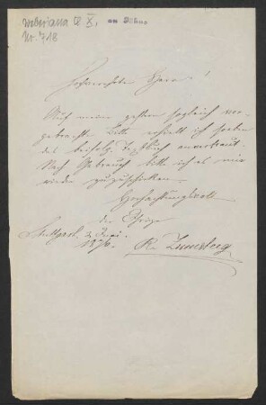 Brief an Friedrich Wilhelm Jähns : 03.06.1876