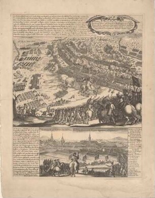 Belagerung von Dresden und Sieg der Preußen bei Wilsdorf 15.12.1745 mit Legende und Beschreibungen