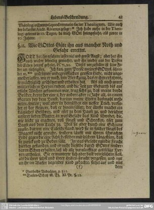 §. 11. Wie Gottes Güte ihn aus mancher Noth und Gefahr errettet