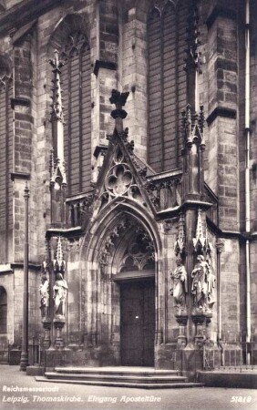 Reichsmessestadt Leipzig: Thomaskirche ; Eingang Aposteltüre
