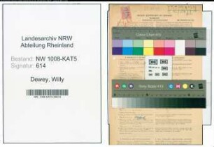 Entnazifizierung Willy Dewey , geb. 20.02.1892 (Landwirt)
