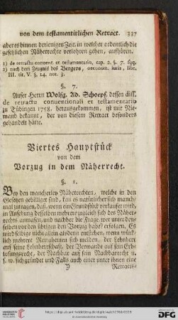 Viertes Hauptstueck von dem Vorzug in dem Naeherrecht