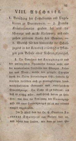 VIII. Abschnitt.