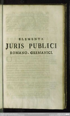 Elementa Iuris Publici Romano-Germanici