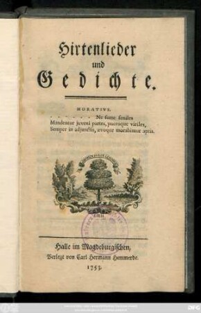 Hirtenlieder und Gedichte