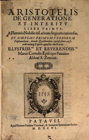 De generatione et interitu lib. I