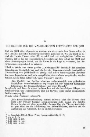C. Die Gründe der mangelhaften Leistungen