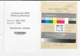 Entnazifizierung Wilhelm Boeckmann , geb. 04.10.1914 (Inspektor)