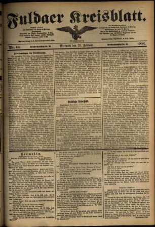 Ausgabe vom Mittwoch, den 21. Februar 1906.