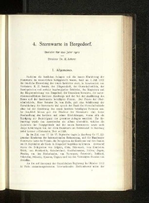 4. Sternwarte in Bergedorf.