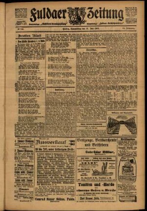 Zweite Ausgabe vom Donnerstag, den 11. Juli 1907.