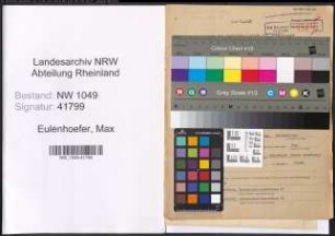 Entnazifizierung Max Eulenhoefer , geb. 23.11.1906 (Buchhalter)