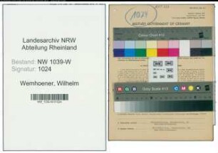 Entnazifizierung Wilhelm Wemhoener , geb. 19.12.1910 (Metzgermeister)