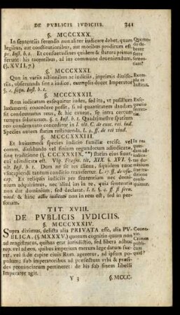 Tit. XVIII. De Publicis Iudiciis