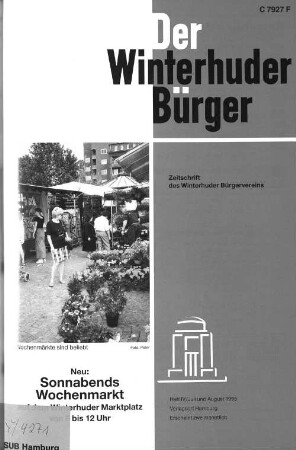 Heft IV / Juli und August 1995 : Zeitschrift des Winterhuder Bürgervereins