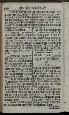 XXVIII. Vom Christlichen Leben und Wandel. - XXXI. Vom geistlichen Kampf und Sieg.
