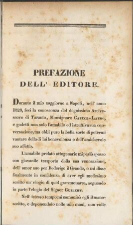 Prefazione Dell' Editore.
