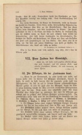 VII. Vom Anbau der Gewächse