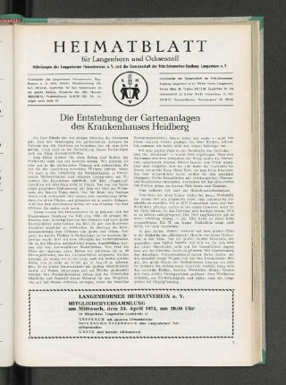 Die Entstehung der Gartenanlagen des Krankenhauses Heidberg