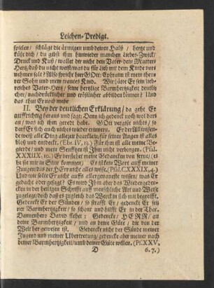 II. Bey der deutlichen Erklärung/ ...