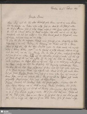 Bl. 37: SvC, Julius an Bunsen, München, 06.02.1829