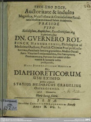 De diaphoreticorum usu