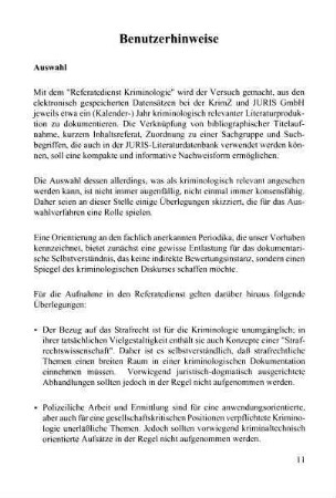 11-13, Benutzerhinweise
