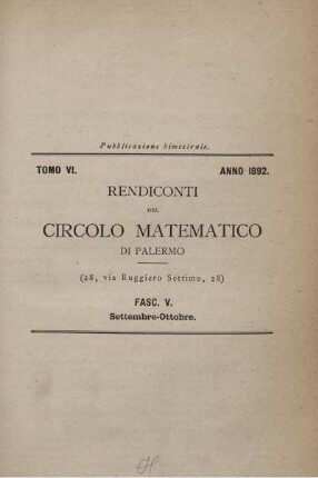 Tomo VI Anno 1892 Settembre - Ottobre.