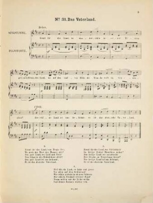 Volkslieder-Album : 209 beliebte u. auserlesene Volkslieder für e. Singst. mit Begl. d. Pianoforte, Heft 3
