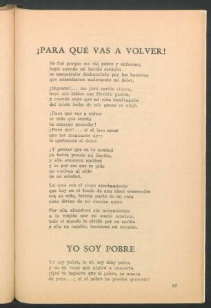 ¡Para qué vas a volver!