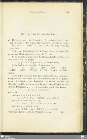 39. Vermischte Constanten