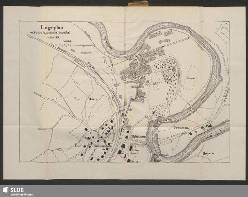 Lageplan von Wiede's Papierfabrik Rosenthal