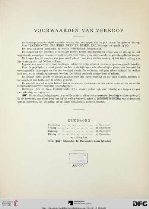 Voorwaarden van verkoop