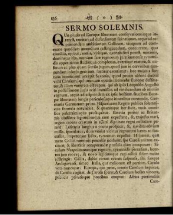 Sermo Solemnis.