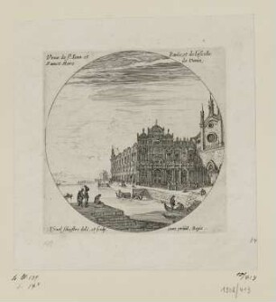 Veue de St. Jean et Paule, et de l’escolle de sainct Mare de Veniz, Blatt 4 der Folge "Diverse vedute di orti di mare"