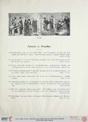 Arbeiten in Porzellan (Nr. 302-317)