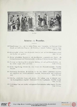 Arbeiten in Porzellan (Nr. 302-317)