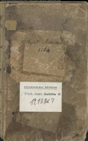 Belege zum Hypothekenbuch des Hochgerichts Schwelm Bd. 7