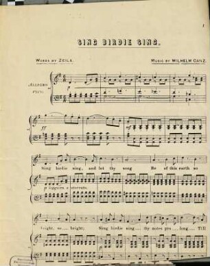 Sing, Birdie, sing : song