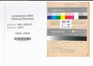 Entnazifizierung Jakob Cloos, geb. 28.08.1886 (Bergassessor)