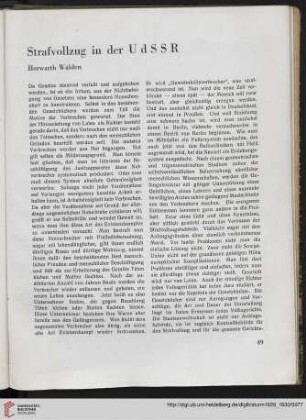 Strafvollzug in der UdSSR