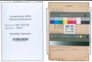 Entnazifizierung Hermann Hannibal , geb. 20.08.1886 (Angestellter)