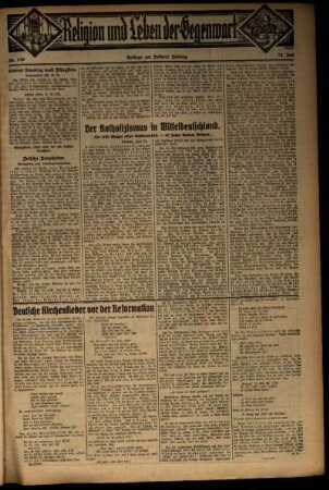 Vierte Ausgabe vom Sonntag, den 12. Juli 1931.