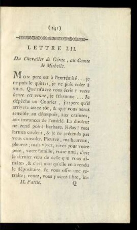 Lettre LII.