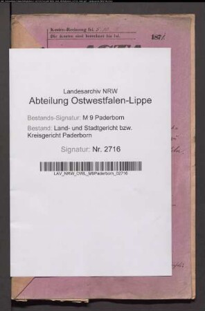 Erblasser: Coersmeyer, Elisabeth, geb. Wessler: