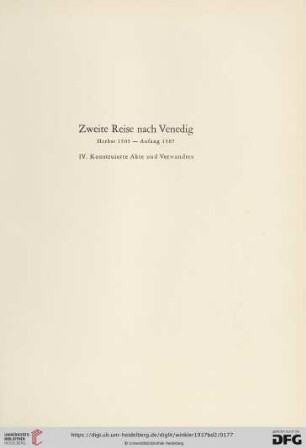 IV. Konstruierte Akte und Verwandtes (Nr. 410 - 428)